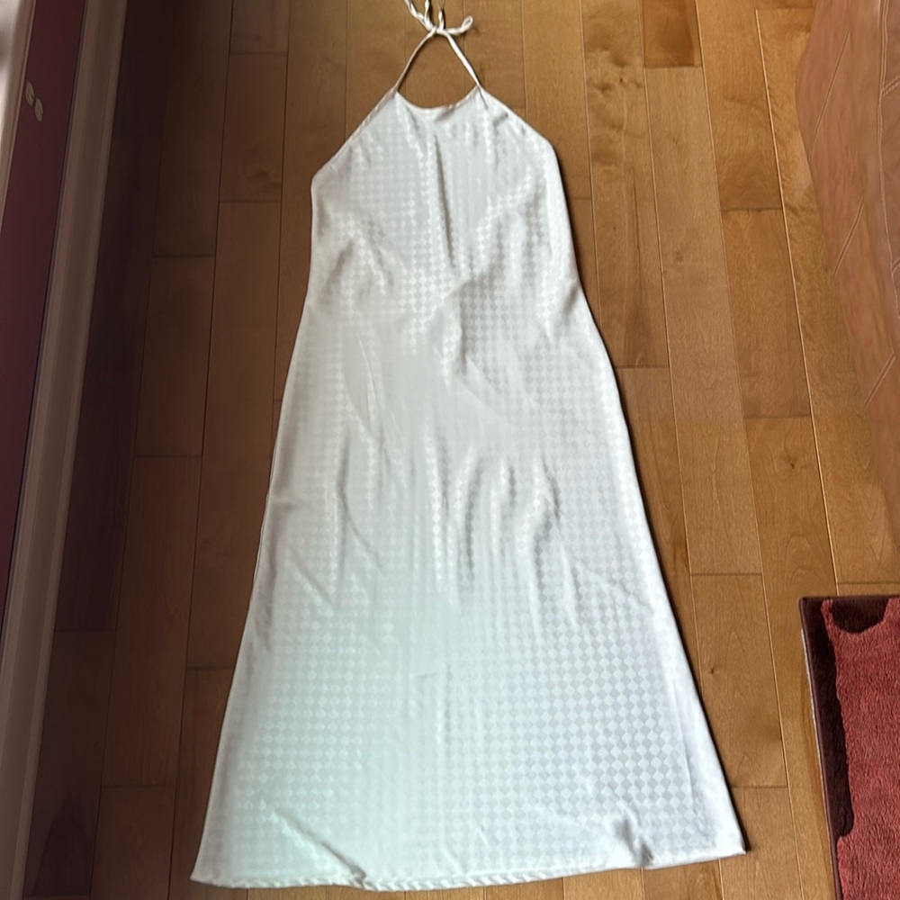 Silky Halter Midi Dress